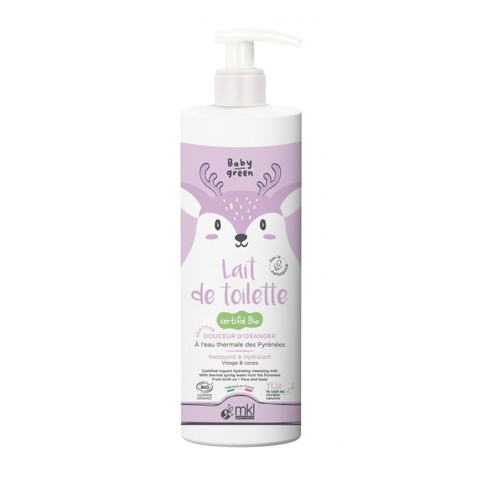 MKL Baby Green Lait de toilette Bio Flacon pompe de 400 ml