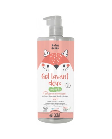 MKL Baby Green Gel Lavant Doux Bio Flacon pompe de 1 Litre