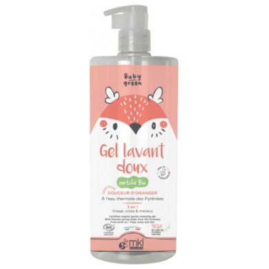 MKL Baby Green Gel Lavant Doux Bio Flacon pompe de 1 Litre