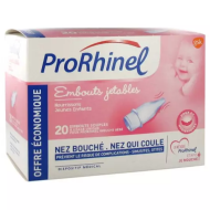 ProRhinel 20 Embouts Jetables Souples pour Mouche Bébé