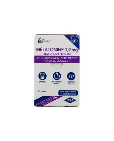 IBSA Mélatonine 1 mg Boite de 30 Films Orodispersibles