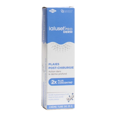 IALUSET PRO DERM Crème plaies post chirurgie Tube de 25 grammes