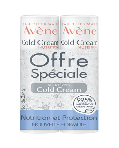 AVENE COLD CREAM Stick Lèvres Nutrition Lot de 2x 4g