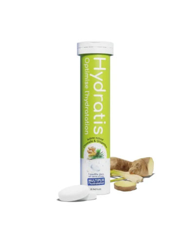 Hydratis Solution d'Hydratation citronnelle et gingembre Boite de 20 pastilles