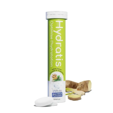 Hydratis Solution d'Hydratation citronnelle et gingembre Boite de 20 pastilles