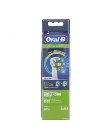 ORAL B PRO Brossettes Cross Action CleanMaximiser Boite de 3