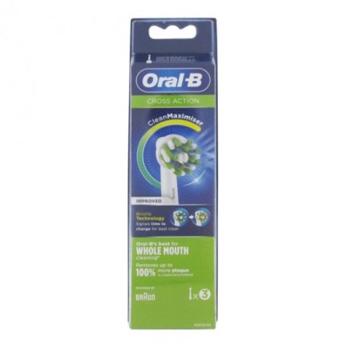 ORAL B PRO Brossettes Cross Action CleanMaximiser Boite de 3