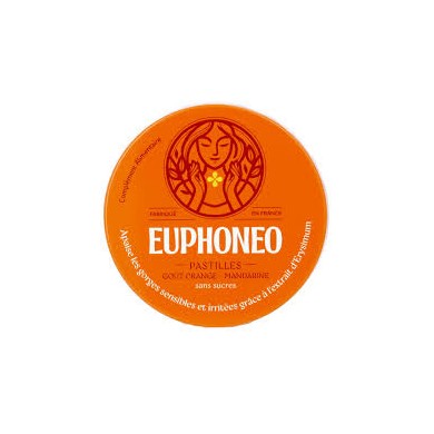 Euphoneo Goût orange mandarine Boite de 50 pastilles sans sucres