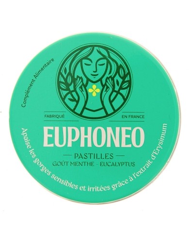 Euphoneo Goût menthe - eucalyptus Boite de 50 pastilles sans sucres