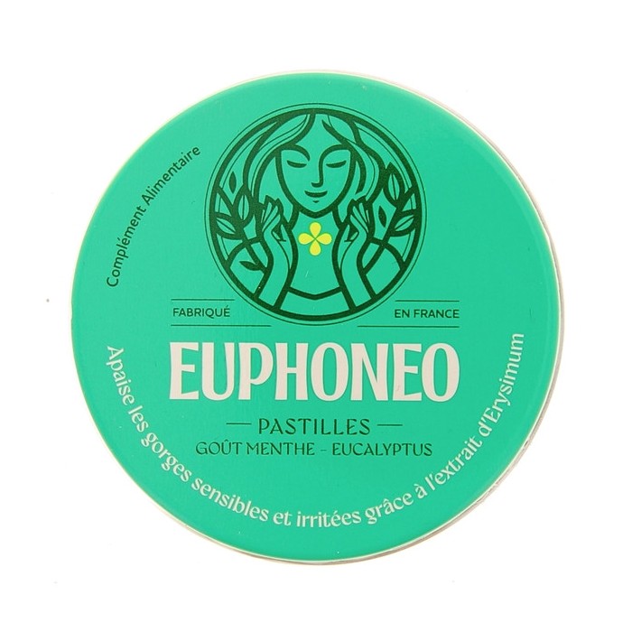 Euphoneo Goût menthe - eucalyptus Boite de 50 pastilles sans sucres