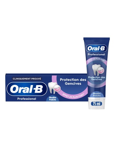 Oral b PROFESSIONAL - Dentifrice Protection des Gencives Menthe Fraîche Tube de 75 ml