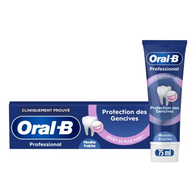 Oral b PROFESSIONAL - Dentifrice Protection des Gencives Menthe Fraîche Tube de 75 ml