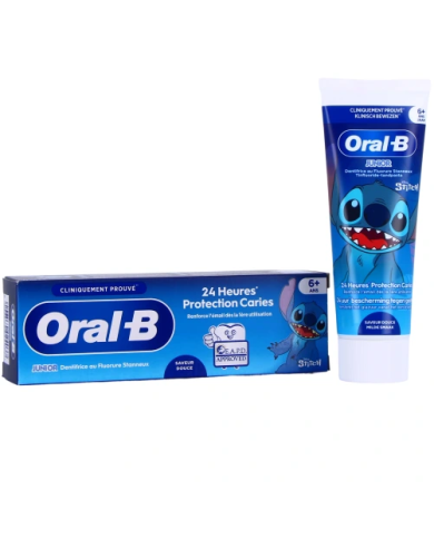Oral b KIDS STITCH 6 mois et + Dentifrice Protection Caries 24H  Tube de 60ml