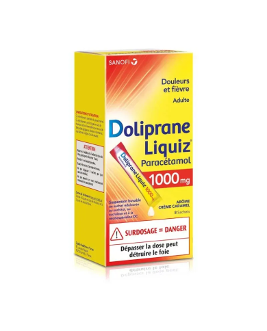 DOLIPRANE LIQUIZ 1000 Mg Boite de 8 sachets