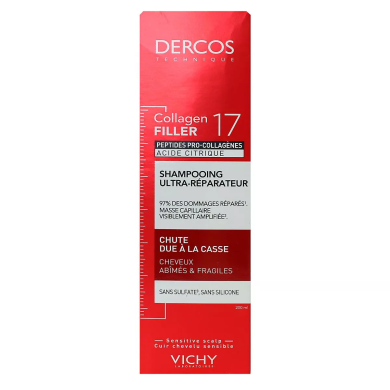 Vichy Dercos Collagen 17 Filler Shampooing ultra réparateur Flacon de 200 ml