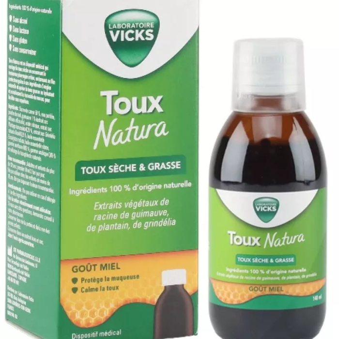 Vicks Toux Natura Sirop Adulte Flacon de 140 ml