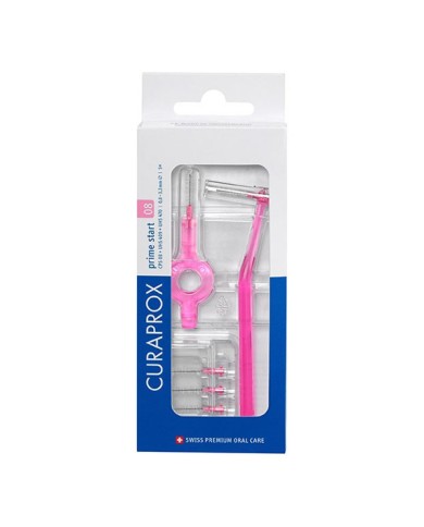 Curaprox CPS 08 Prime start 5 brossettes interdentaires + manche