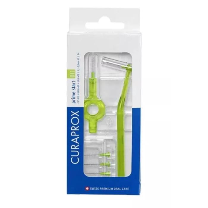 Curaprox  CPS 11 Prime Start Vert 5 brossettes interdentaires + 2 manches