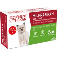 CLEMENT THEKAN STRANTEL Chats Comprimès Boite de 4 arôme viande