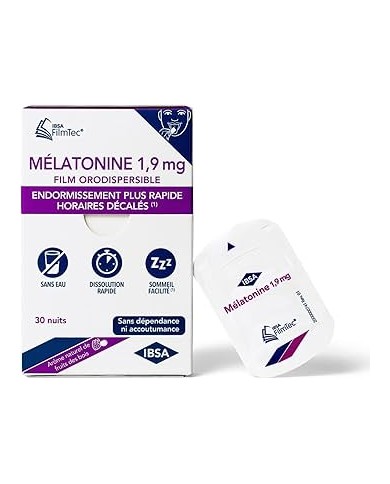 IBSA Mélatonine 1,9 mg Boite de 30 Films Orodispersibles