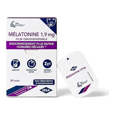 IBSA Mélatonine 1,9 mg Boite de 30 Films Orodispersibles