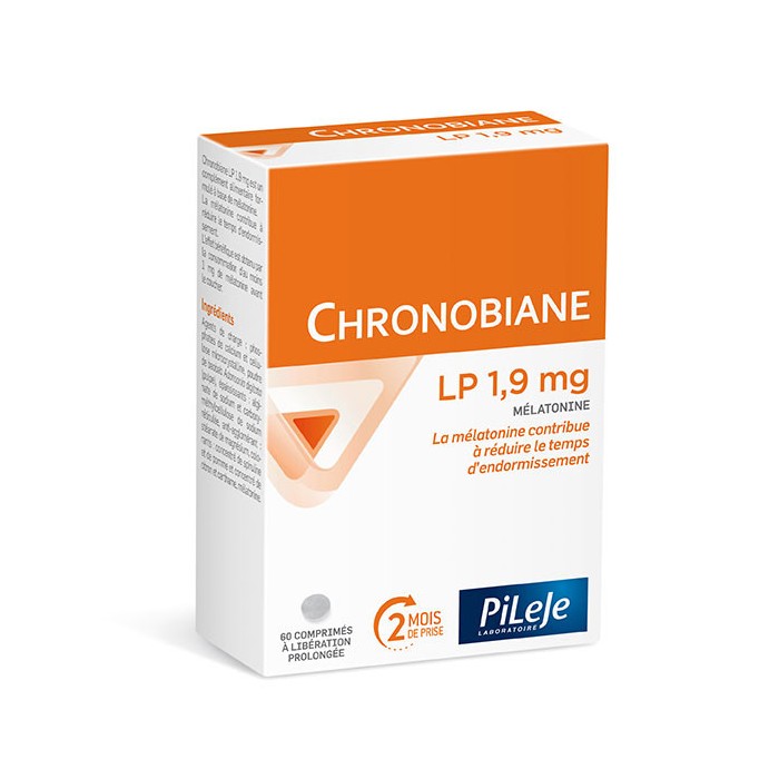 PILEJE CHRONOBIANE LP 1.9 mg de melatonine Boite de 60 comprimés