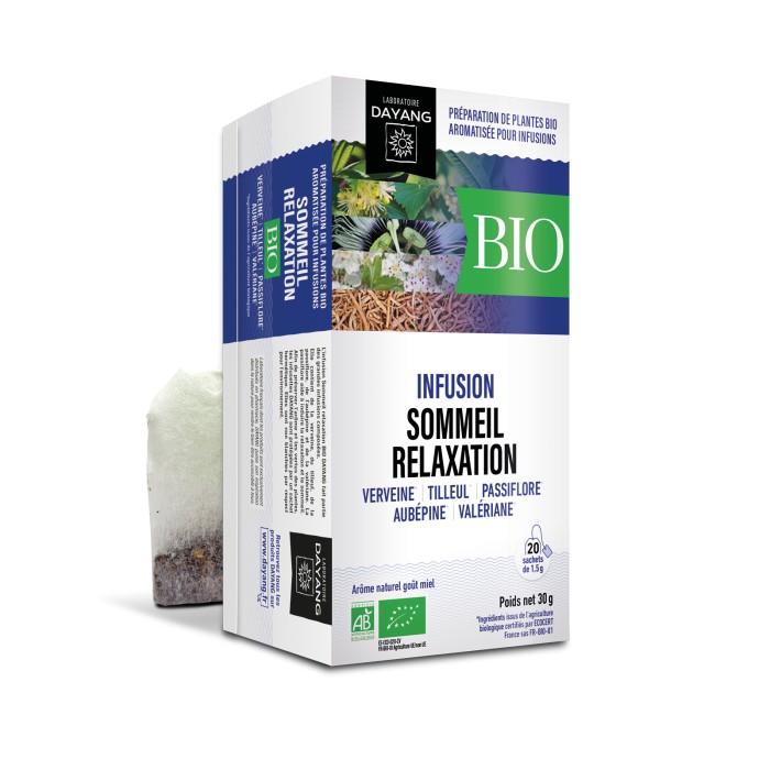 DAYANG Infusion Sommeil relaxation BIO Boite de 20 infusettes