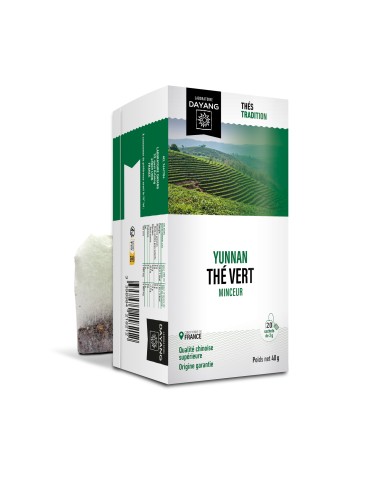 DAYANG Infusion Thé vert du Yunnan Boite de 20 infusettes