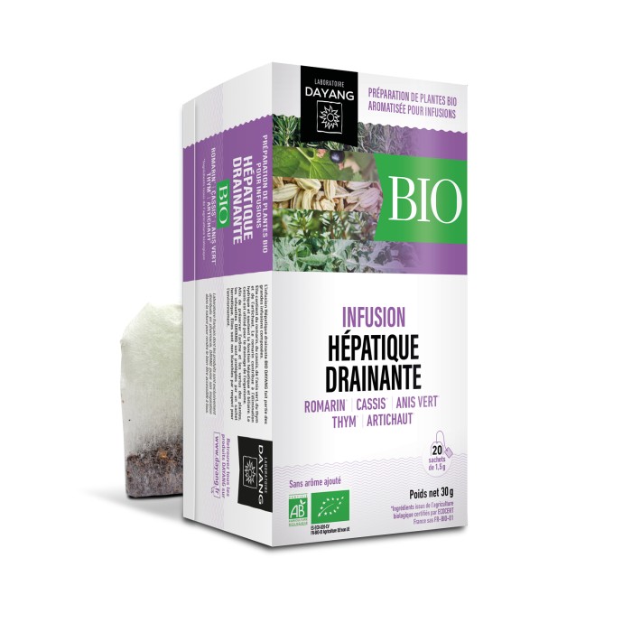DAYANG Infusion Hépatique drainante BIO Boite de 20 infusettes
