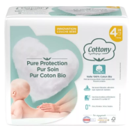 COTTONY Couche hypoallergénique pour bébé Taille 3 de 4 à 9 kilos Sachet de 32 couches