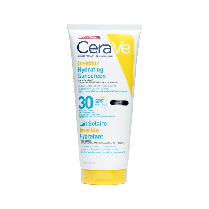 CeraVe Lait Solaire Invisible Hydratant SPF30 Tube de 177 ml