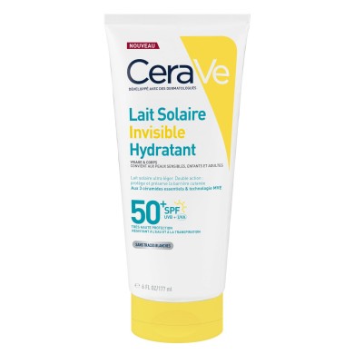 Cerave Lait solaire invisible hydratant SPF 50+ Tube de 75 ml