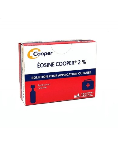 COOPER Eosine aqueuse Unidoses Boite de 10 unidoses de 2 ml