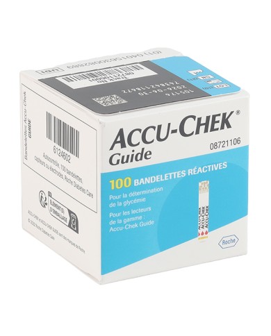 Accu Chek Guide Boite de 100 Bandelettes réactives
