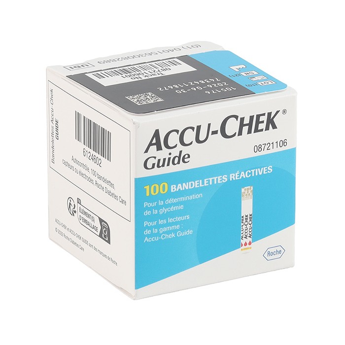 Accu Chek Guide Boite de 100 Bandelettes réactives