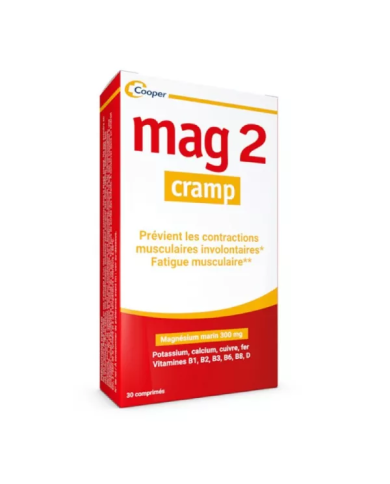 MAG 2 CRAMP Magnésium Marin Boite de 30 Comprimés
