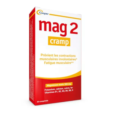 MAG 2 CRAMP Magnésium Marin Boite de 30 Comprimés