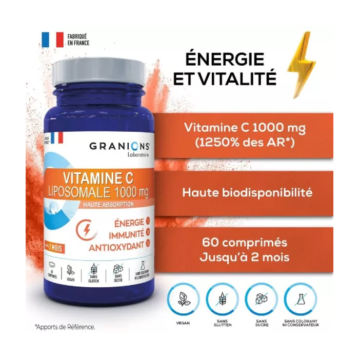 GRANIONS Vitamine C 1000mg Boite de 60 Comprimés