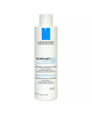 La Roche-Posay CICAPLAST B5+  Gel Lavant Moussant Assainissant Apaisant Tube de 200ml