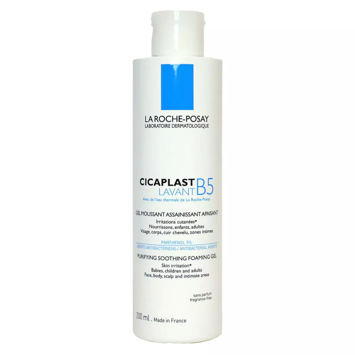 La Roche-Posay CICAPLAST B5+  Gel Lavant Moussant Assainissant Apaisant Tube de 200ml
