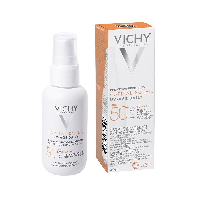 VICHY CAPITAL SOLEIL UV-AGE DAILY 50+ Fluide anti-photovieillisement  Tube de 40 ml