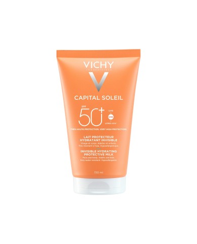 VICHY CAPITAL SOLEIL Lait protecteur Hydratant invisible SPF50+ Tube de 150 ml