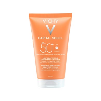 VICHY CAPITAL SOLEIL Lait protecteur Hydratant invisible SPF50+ Tube de 150 ml