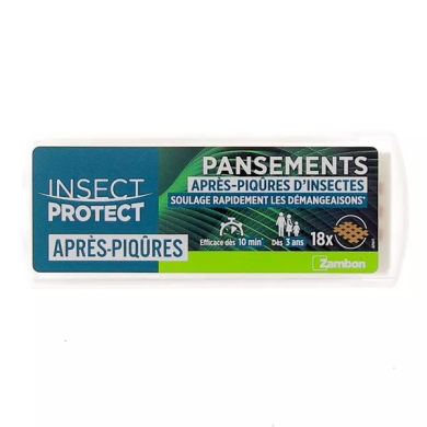 Insect Protect pansements après-piqûres Boite de 18 unités