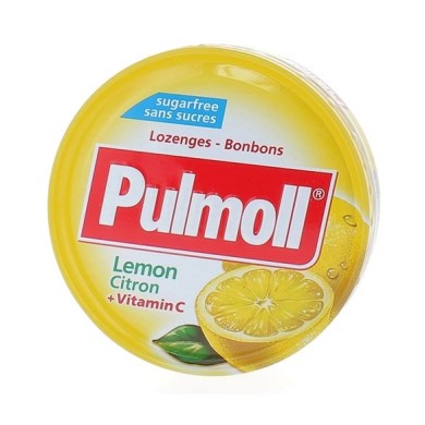 Pulmoll pastilles citron + vit C sans sucres Boîte de 45 g