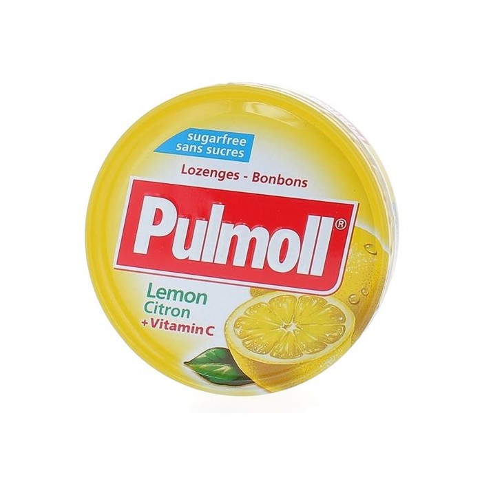 Pulmoll pastilles citron + vit C sans sucres Boîte de 45 g