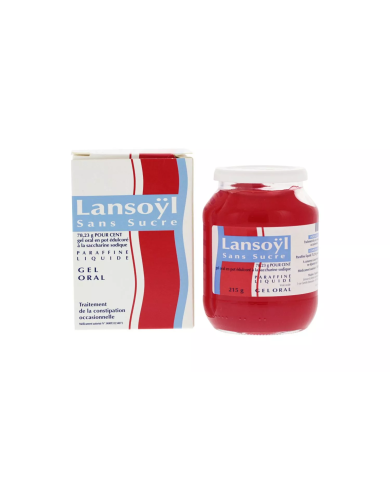 LANSOYL FRAMBOISE Sans sucre Gel oral contre le constipation en pot de 225 grammes