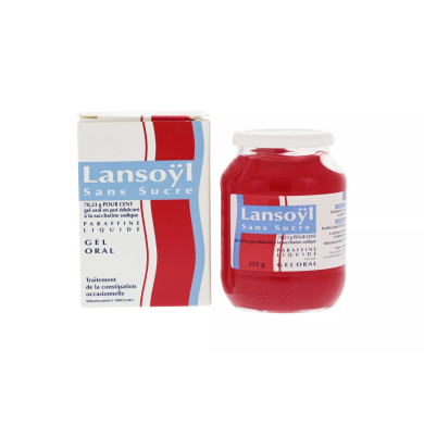LANSOYL FRAMBOISE Sans sucre Gel oral contre le constipation en pot de 225 grammes