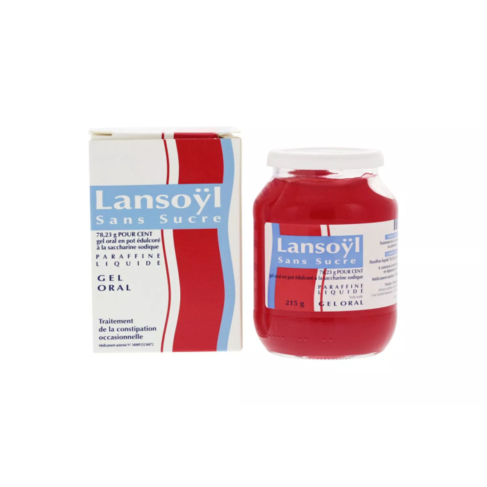 LANSOYL FRAMBOISE Sans sucre Gel oral contre le constipation en pot de 225 grammes