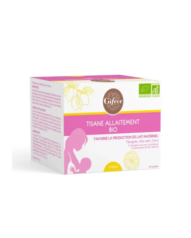 GIFRER Tisane allaitement saveur citron Boite de 20 sachets